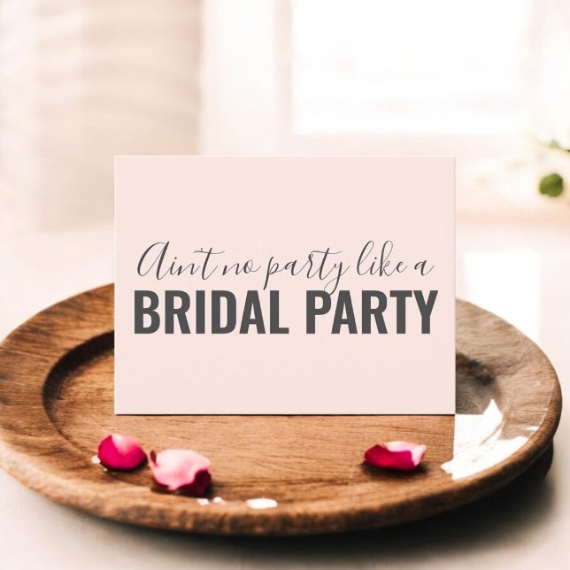 Cartão Postal De Convite Você Será Minha Bridesmaid Engraçada Rosa (Criador carregado)