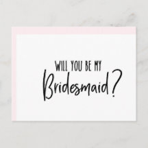 Você será minha dama de honra, Bridesmaid Card