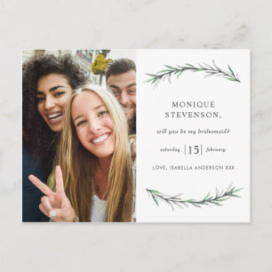 Cartão Postal De Convite Vontade botânica selvagem de Rosemary você seja