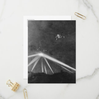 Cartão Postal De Convite Voo UFO & Moon Buggy Lunar Rover Vintage LA