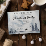 Cartão Postal De Convite Watercolor Winter Mountain Christmas Salvar data<br><div class="desc">Prepare-se para celebrar os feriados com os nossos charmosos cartões postais da festa de Natal russa! Estes cartões postais apresentam uma bela cena aquática de uma montanha de inverno nevada, cheia de silhuetas de animais da floresta. Mas isso não é tudo - nossos cartões postais também vêm com um modelo...</div>