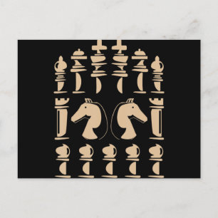 Cartão Postal De Convite Xadrez:Sobre Knight Chess Figure Chess