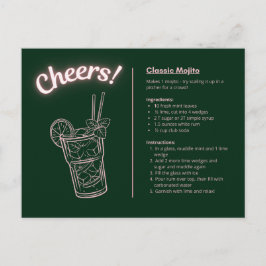 Cartão Postal de Coquetel Clássico - Mojito de Hor