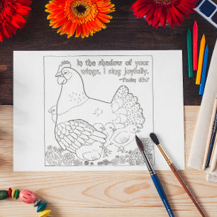 Cartão-postal de cor Mãe Hen