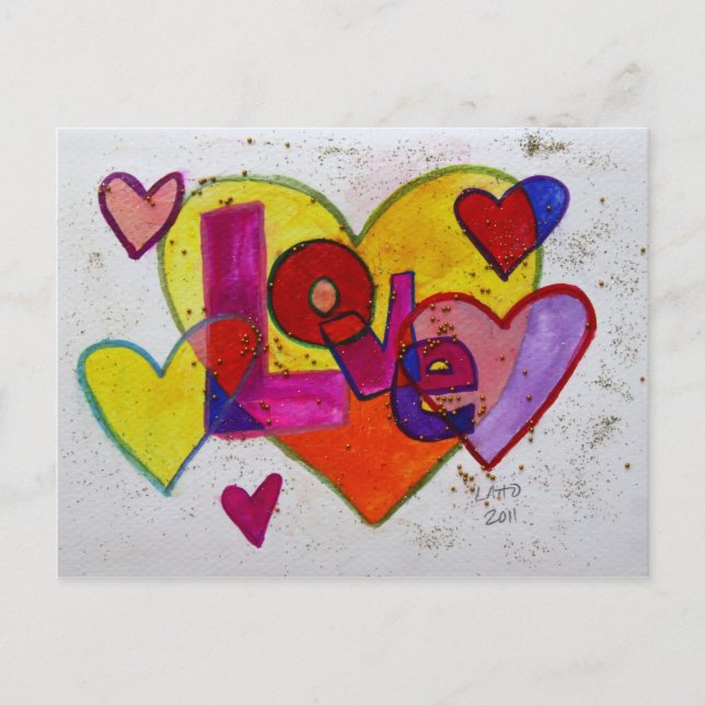Cartão postal de Corações Lípicas do Amor (Frente)
