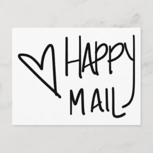 cartão postal de correio feliz