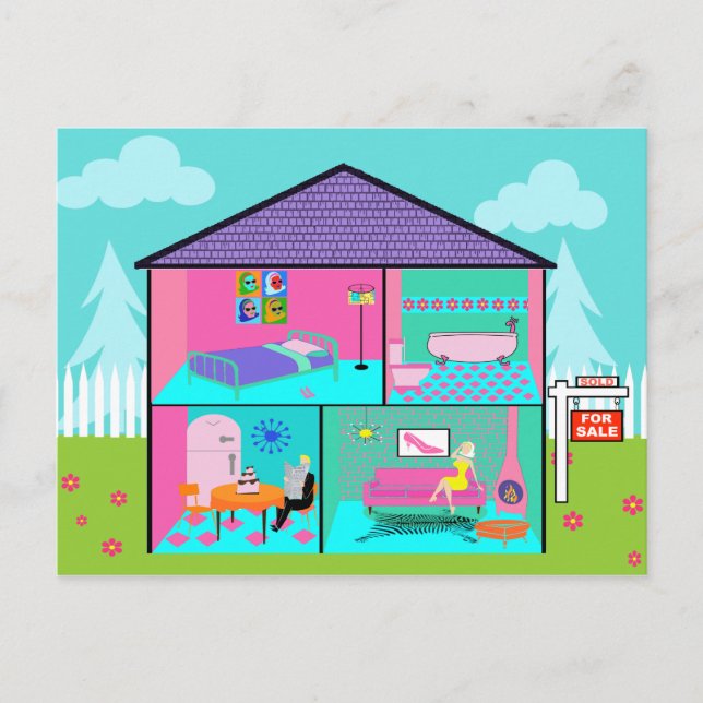 Cartão Postal de Corretor de Imóveis da Casa dos S (Frente)