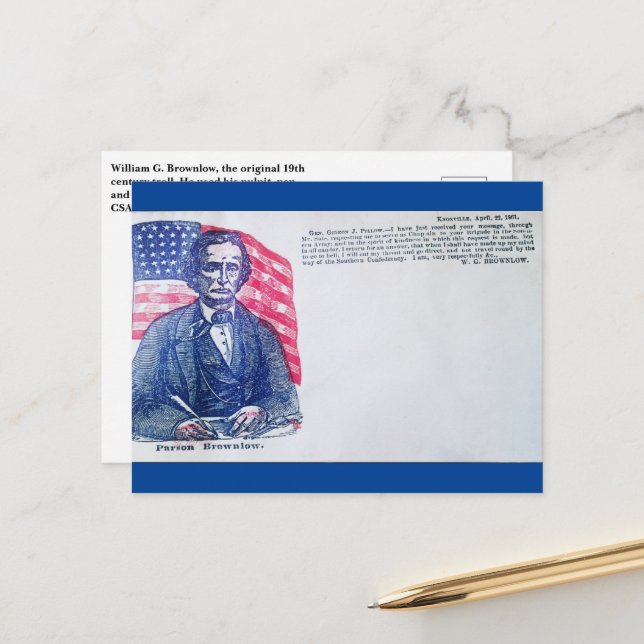 Cartão postal de cotação Parson Brownlow (Frente/Verso In Situ)