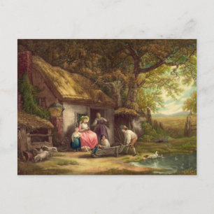 Cartão postal de cottage vintage