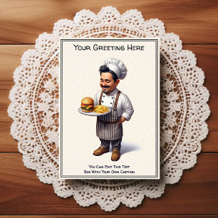 Cartão postal de cozinha/chefe personalizável para