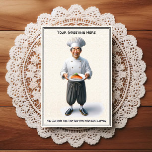 Cartão postal de cozinha/chefe personalizável para