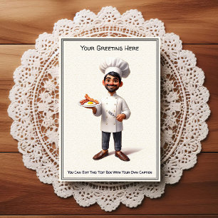 Cartão postal de cozinha/chefe personalizável para