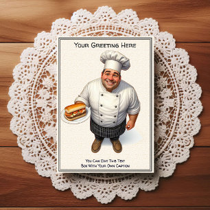 Cartão postal de cozinha/chefe personalizável para