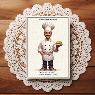 Cartão postal de cozinha/chefe personalizável para