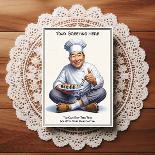 Cartão postal de cozinha/chefe personalizável para