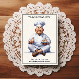 Cartão postal de cozinha/chefe personalizável para