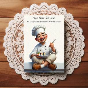 Cartão postal de cozinha/chefe personalizável para