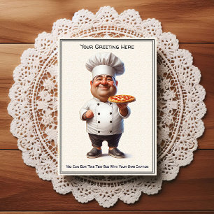 Cartão postal de cozinha/chefe personalizável para