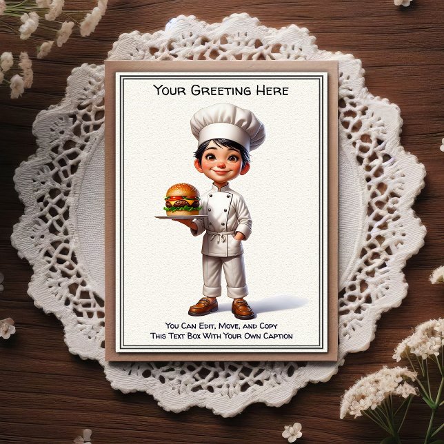 Cartão postal de cozinha/chefe personalizável para (Criador carregado)