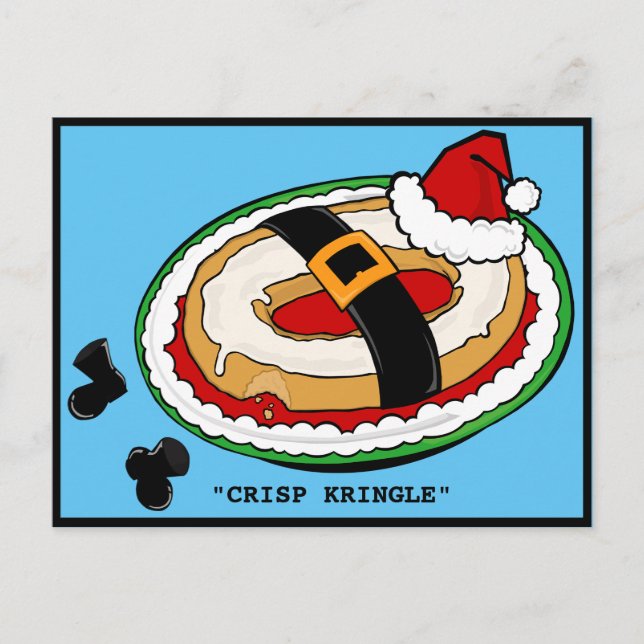 CARTÃO POSTAL DE CRISP KRINGLE, CRISP CRISP CHRIST (Frente)