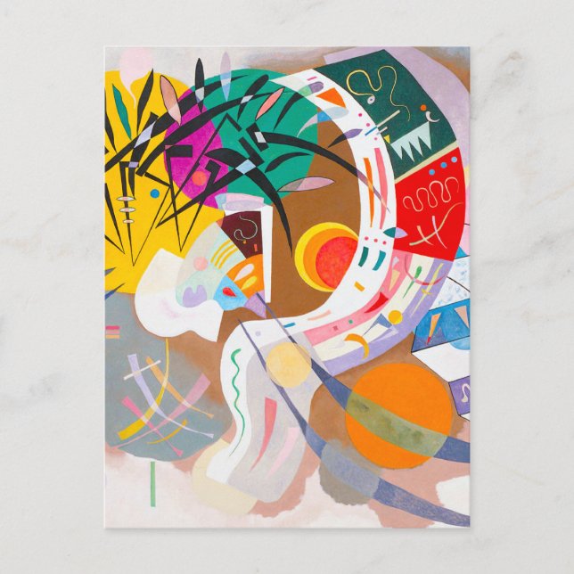 Cartão postal de curva dominante Kandinsky (Frente)
