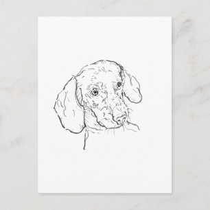 Cartão Postal de Dachshund – Ilustração de Cachorr