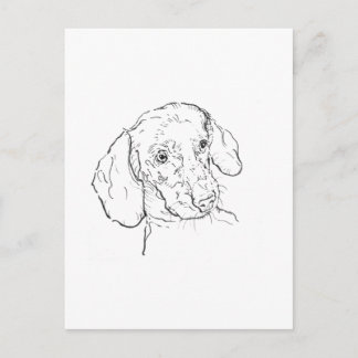 Cartão Postal de Dachshund – Ilustração de Cachorr