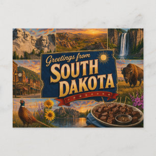 Cartão Postal de Dakota do Sul