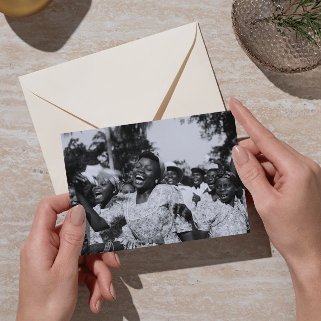 Cartão postal de dançarina "Vintage Happy Black Wo (Criador carregado)