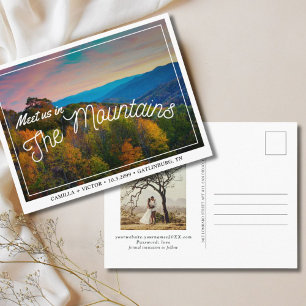 Cartão postal de data de casamento na Great Smoky