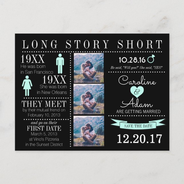 Cartão Postal de Data de Salvamento da Linha do Te (Frente)