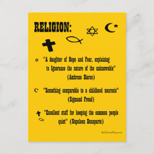 Cartão postal de definição de religião