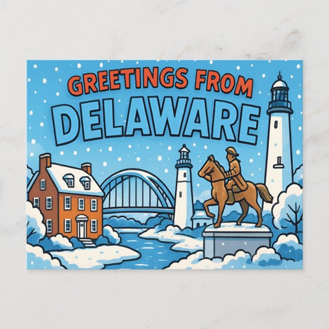 Cartão postal de DELAWARE (Frente)