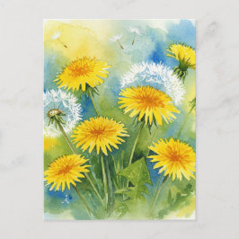 Cartão postal de Dente-de-leão