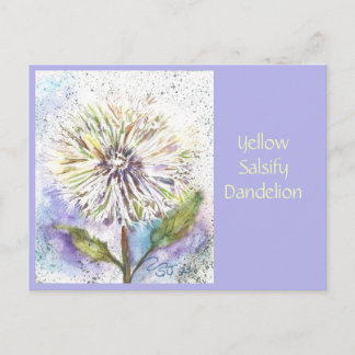 Cartão Postal de Dente-de-Leão Salsify Amarelo
