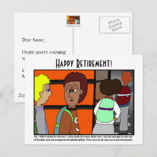Cartão Postal de Desenho Animado de Crianças Super