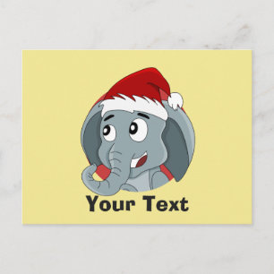 Cartão postal de desenho animado de elefante de Na