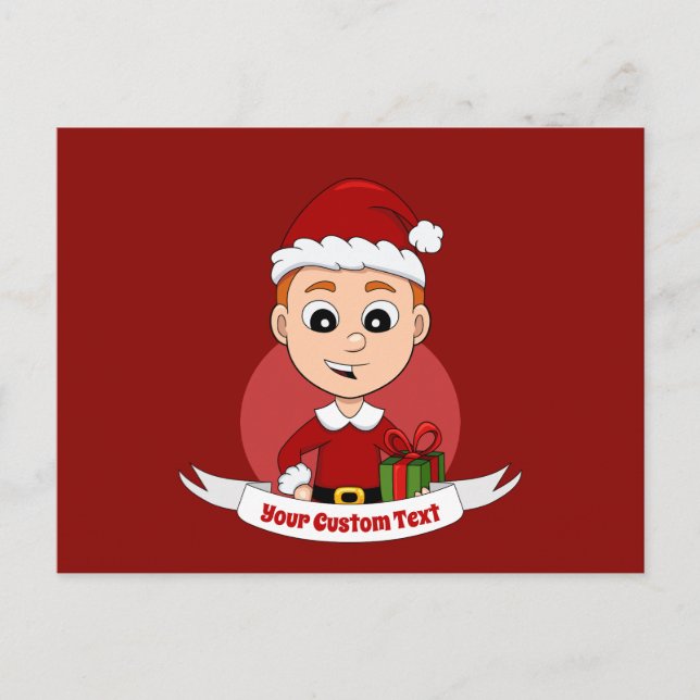 Cartão postal de desenho animado de Natal (Frente)