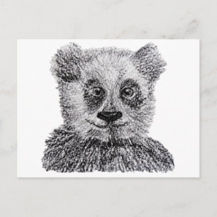 Cartão postal de desenho de panda