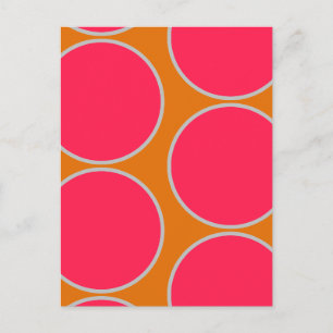 Cartão postal de design abstrato com círculos gran