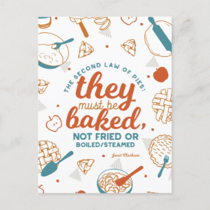 Cartão postal de Design de Pizza Apple Citações Ed
