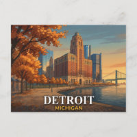 Cartão Postal de Detroit | Guardian Building Skyli