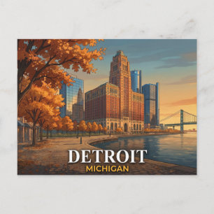 Cartão Postal de Detroit Guardian Building Skyli