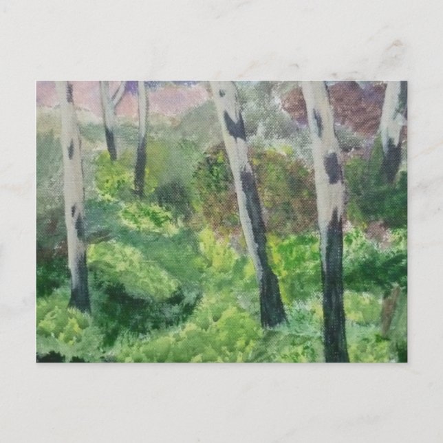 Cartão postal de Devon Primrose Wood. (Frente)