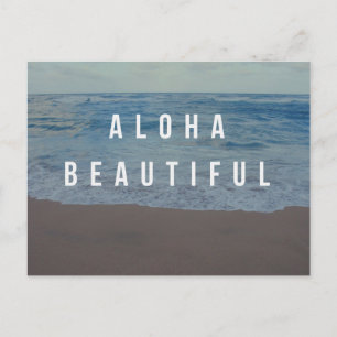 Cartão Postal de Dia de Praia Bonita Aloha