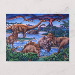 Cartão postal de dinossauros