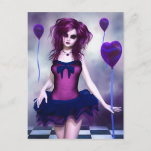 Cartão postal de diversão sombria