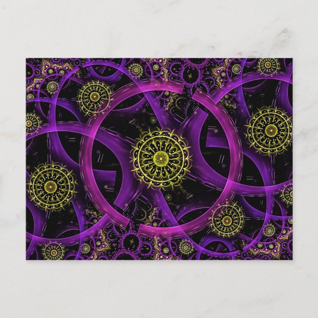 Cartão postal de dourado de meditação (Frente)