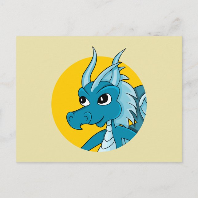 Cartão postal de Dragão Azul (Frente)