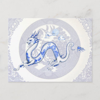 Cartão postal de Dragão Selvagem Azul